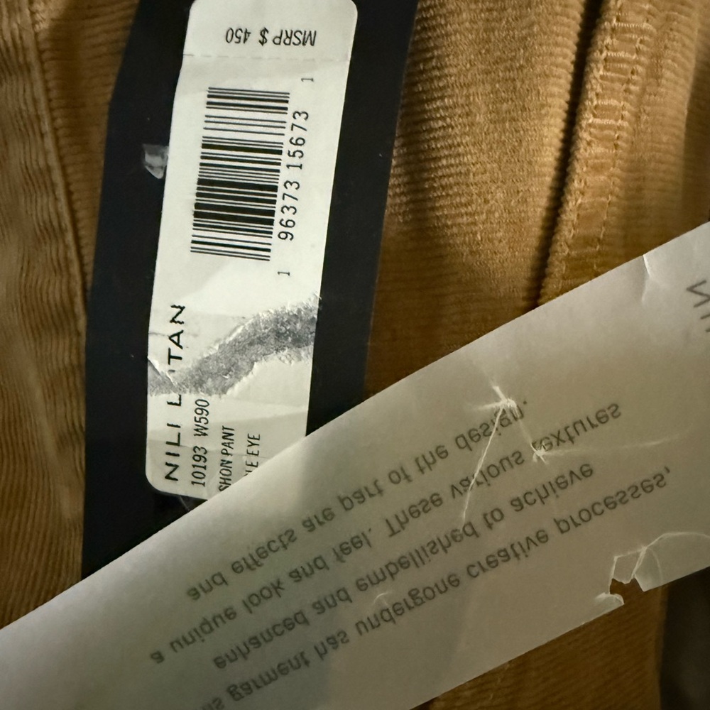 Nili Lotan Shon Corduroy Pant -Eagle Eye 8 NWT Cord Barrel Bow Leg - Picture 10 of 14